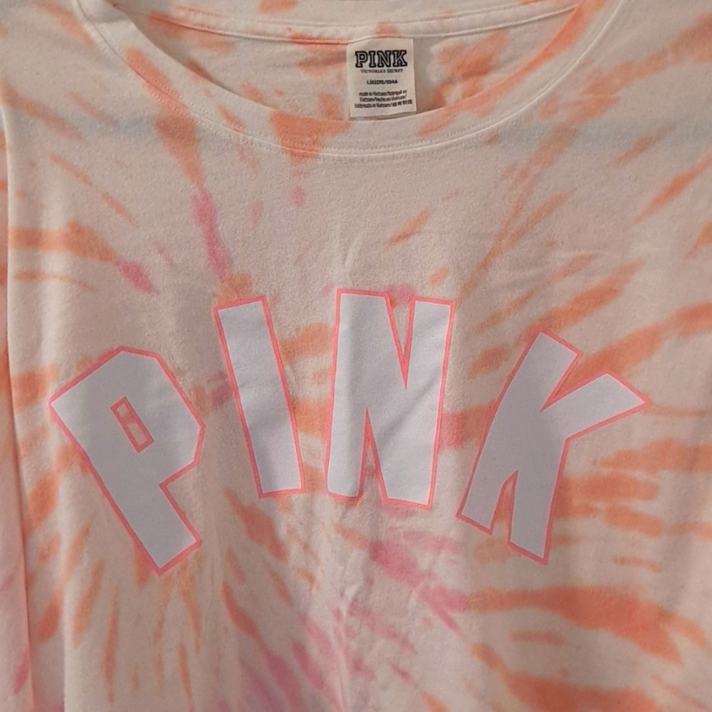 PINK VICTORIA'S SECRET Crop Top Long-Sleeved T-shirt